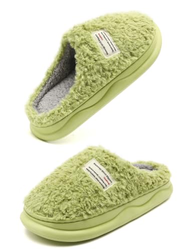Image of Slippers for Women Men, Memory Foam Slippers for Women, Soft Thick Fuzzy Bedroom House Shoes Indoor Outdoor