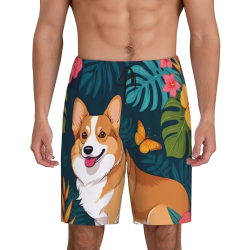 Shorts de bain cordon de réglable pour sport et short de plage fleuri