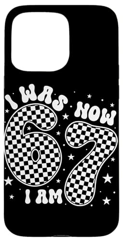 I Was 6 Now I Am 7 Groovy Retro Checkered 7th Birthday party �X�}�z�P�[�X iPhone 15 Pro Max �p