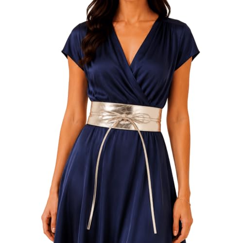 Image of FASHIONGEN - Woman Italian leather Obi belt, CASSIANE