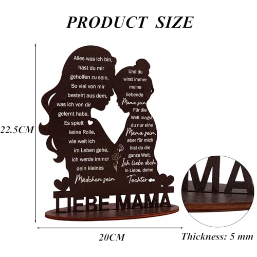 Muttertagsgeschenk,Mutter Tochter Geschenk - LIEBEMAMA Holzschild,Mama Geburtstagsgeschenk,Geschenke für Mama von Tochter,Mutter Geschenke zum Geburtstag & Muttertagsgeschenk