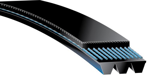 Gates 490J6 Micro-V Belt, J Section, 490J Size, 49