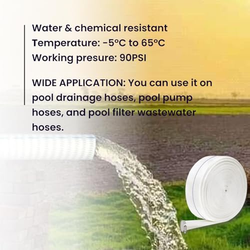 ACRSIKR Backwash Hose, 150 FT Pool Discharge Hose Heavy Duty Drain Backwash Hose for Lawn Garden 1.5 Inch by ACRSIKR - Image 4