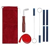 【Paket enthalten】 Insgesamt 9 Stück Piano Tunning Kit. 1x L-Form-Stimmschlüssel mit Sternkopf, 1x Temperamentstreifen, 2x Dämpfergriffe mit Gummidämpfern, 4x lange Gummidämpfer, 1 x Aufbewahrungstasche. Speziell für die Befestigung von Klaviermelodien entwickelt.