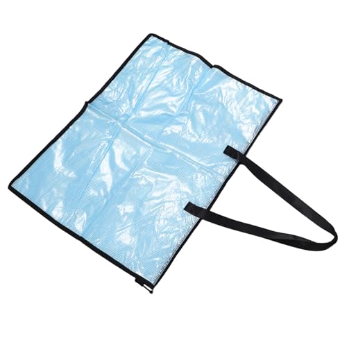 NUOLUX 透明海?袋 大容量強化ハンドル付きアートポートフォリオバッグ 防水ジッパー収納ケース ポスター 絵画 掲示板整理用 学生 アーテ