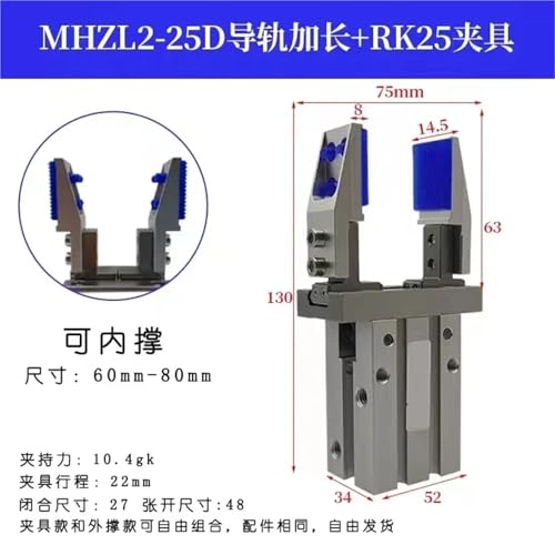 Vérin pneumatique MHZ2-10D compact pour micro-manipulation - 3