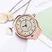 SLYHHZHMY 2 Finger Ring Watch with Elastic Stretchable Strap, Simple Circular Dial, Fashionable Quartz Watch (Rose Gold)