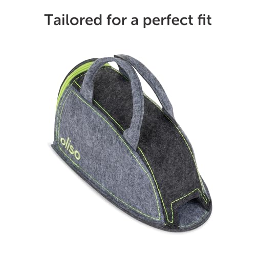Image of oliso Mini Iron Carry Bag for M2Pro and M3Pro - Pistachio | Polyester Felt Travel Case, Quilting Retreat Storage, Compact Sewing Accessories, Heavy-Duty Zipper