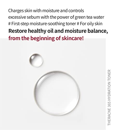 Aestura Theracne365 Hydration Toner | Green Tea Facial Toner Infused For Face Acne Prone Skin | 5.07 Oz, 150Ml #TOP2