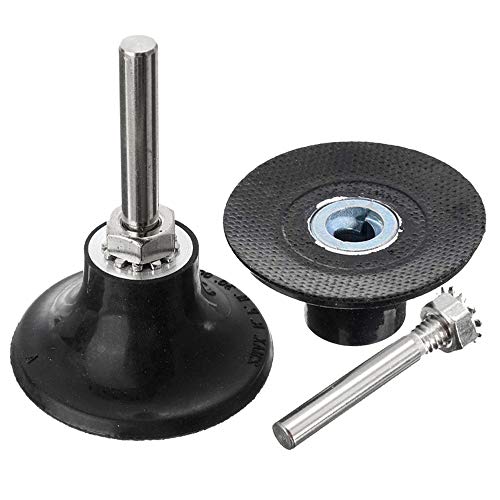 Mesee 2Pcs 50mm Plateaux de Polissage Disc Pad Support Disque Abrasif Ponçage Mandrin avec Tige de 6.35mm Support de Disque Ronde à Verrouillage Changement Rapide pour Outil Rotatif Ponçage Polissage