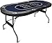 Hyner 8 Player Foldable Poker Table for Adults - Professional Casino Design w/Padded Rail & Deep Cup Holders | Heavy-Duty Steel Frame | Portable for Home Games, Parties & Poker Nights, 71 Inch