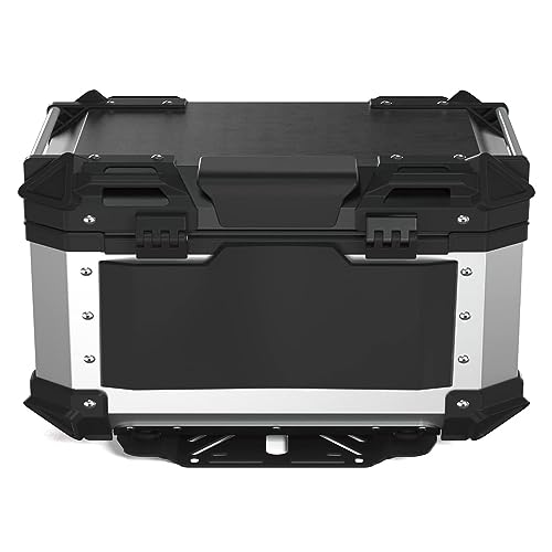 Caja de moto aluminio universal 100L maleta impermeable plata 2
