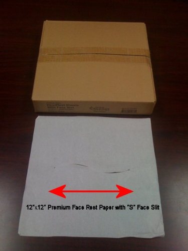 Chiropractic Headrest Papers with Face Slot in White Size: 12" x 12" - Thumbnail 2