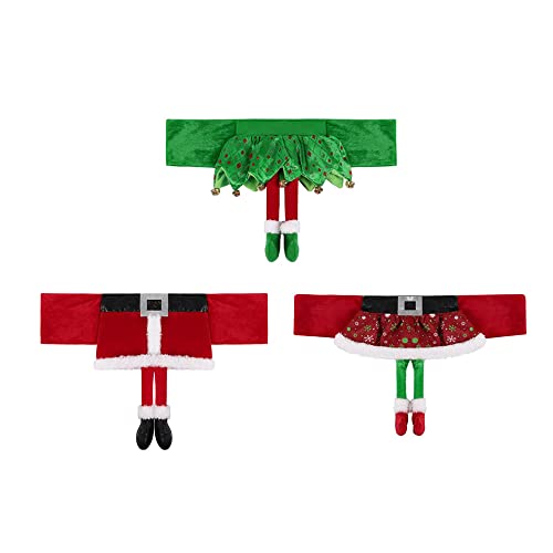 Yahpetes Chair Back Cover 3 Pcs Christmas Chair Sashes 18