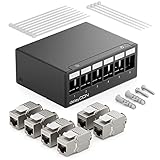 patchpanel 6 port Anzahl: 1x Patchpanel + 6 Keystone Module // Farbe Patchpanel: Schwarz (RAL 9005 Tiefschwarz) // Farbe Keystone: Silber