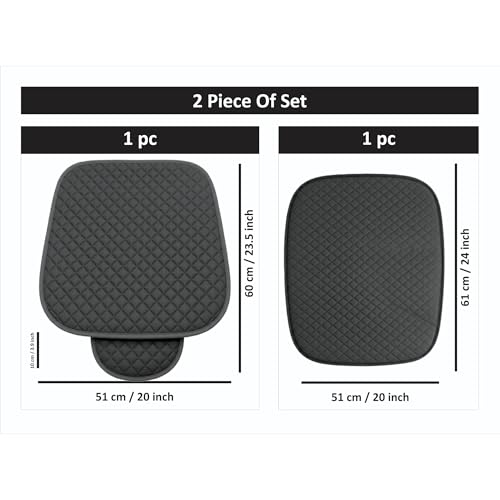 Image of AURAFRESH Car Seat Protector Cushions Cover, Airbag friendaly. (Gray, 2PC Driver SEAT)