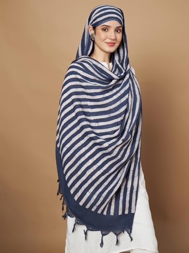 Image of Women's Cotton Rayon Bandhani Print Dupatta with Tassels 2.25 Meters | Women's cotton printed dupatta with tassels.