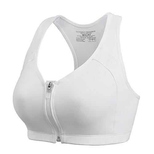 Victoria's Masquerade A-DD Front Zipper Closure Multi Way Support Pro Sports Bra Frontzipper White M