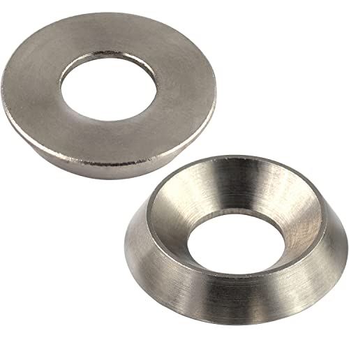 OPIOL QUALITY® Rosette gedreht M4 aus Edelstahl V1A A1 (20 Stück) für Senkkopfschrauben Rosetten Zierscheiben Scheiben Unterlegscheiben aus Vollmaterial Cover