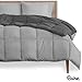 Bare Home Comforter - Reversible Colors - Goose Down Alternative - Ultra-Soft - Premium 1800 Series - All Season Warmth - Bedding Comforter (Twin/Twin XL, Grey/Light Grey)