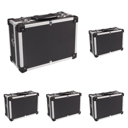 Malette aluminium noire lot de 5 pour éviter les chocs de transport