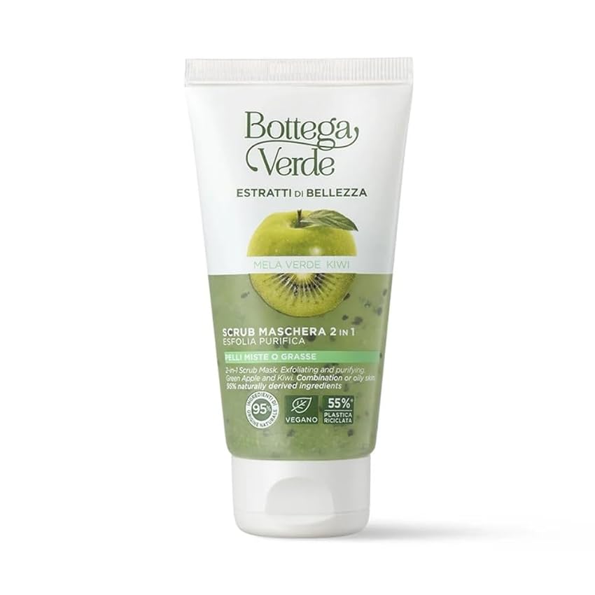 Bottega Verde Scrub e Maschera 2 in 1 75 ml Mela e Kiwi