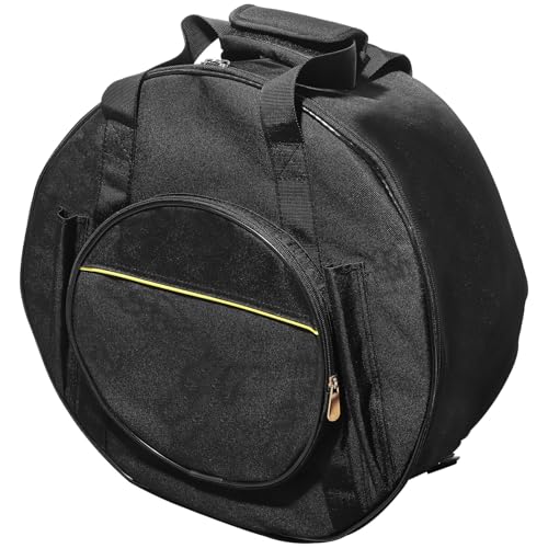 SUPVOX Snare Drum Case and Cymbal Bag: Padded Drum Backpack with Shoulder Strap and Carry Handles - Storage and Transport for 13-14 Inch (Black)