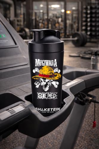 Image of Stainless Steel Gym Shaker Bottle 750ml | Leak Proof Protein Mixer Shaker | BPA Free | Metal Sports Water Bottle for Gym, Workout & Fitness (Anime-28-BLACK)