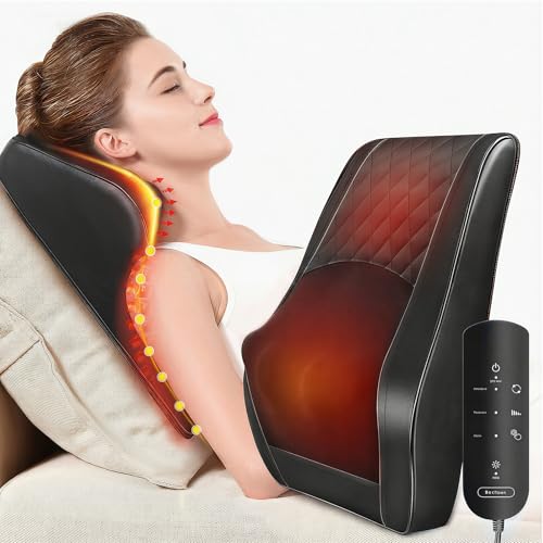 Boriwat Back Massager with Heat, 3D Kneading...