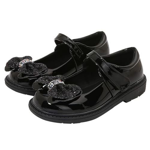 IWIHMIV Girl's Platform Mary Jane Flat Shoes Non Slip Lightweight School Comfortable Slip On Dress Shoes2