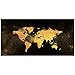 Abstrait Noir Or Carte Du Monde Toile Peinture   Affiches et Imprimer Nordique Wall Art Photo pour Vivre Chambre Décor-60x100cm No Frame