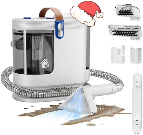 Portable Carpet Cleaner Machine, Carpet Shampooer, 15Kpa Upholstery Cleaner with 3 Tools, 54oz Large Water Tank, 16.4ft Power Cord, Spot and Stain Deep Cleaner for Rug, Couches, Car,Teal