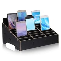 Sosoport Handy Aufbewahrungsbox Aus Holz Mit 30 Fächern Mobiltelefon Organizer Für Klassenzimmer Und Büro Stabiler Telefonständer Zur Sicherung Und Ordnung Von Smartphones