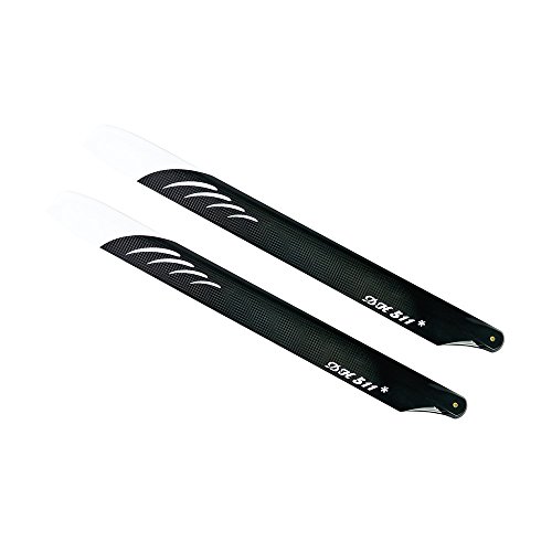 MICROHELI Long Bullet Plastic Main Blade 150mm (Black) - Blade 130X