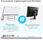 21.5 Inch Portable Touchscreen Monitor, 1080P Computer Touch Screen w/VESA Stand Touch PC Display, 75Hz, Multi-Touch Monitor, DC HDMI & USBC for Phones PC Phone Business