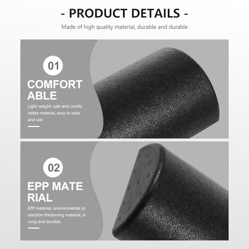 Rodillo de Yoga Toyvian EPP Semirredondo de 30 cm, Superficie Lisa, Negro, para Masaje Muscular y Accesorios de Yoga para Alivio de Espalda y Fitness miniatura 7
