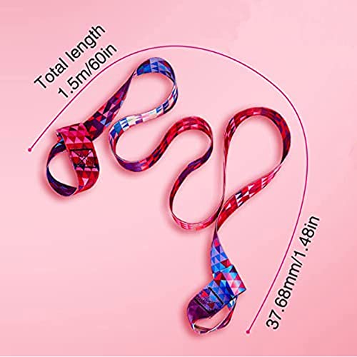 Yogamat met klittenband, draagriem voor yogamat, verstelbare lussen, draagriem, voor fitness, stretch, voor alle yogamatmaten, fitnesslussen, duurzame schouder-yogamatten - Image 8