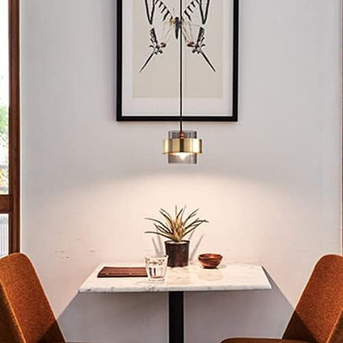 WFZRXFC Nordic Mini Hangende Kroonluchter Lamp, Glazen Hanglamp Moderne Gouden Drop Plafondlamp, Slaapkamer Nachtkastje Restaurant Cafe Bar Ophanging Verlichtingsarmaturen, E27 Socket photo 2