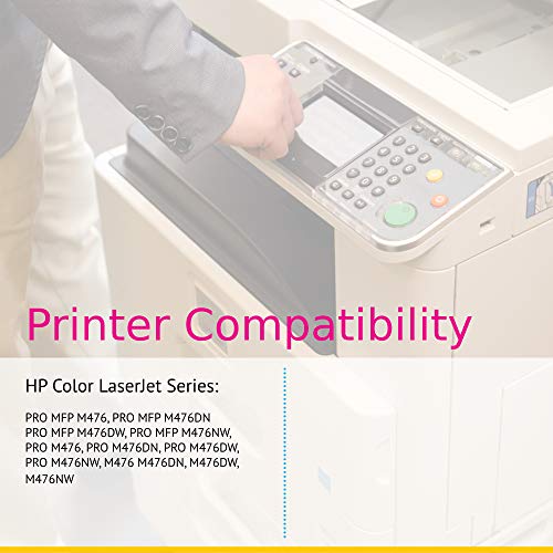 Cs Compatible Toner Cartridge Replacement For Hp M476Dw Cf380A Black Cf381A Cyan Cf382A Yellow Cf383A Magenta Hp 312A Color Laserjet Pro M476 M476Dn 5 Color Set #TOP4