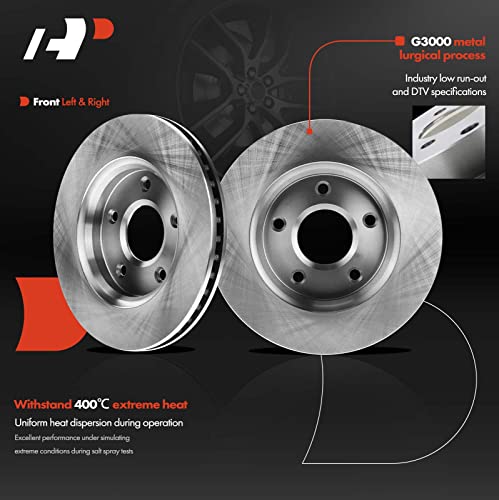 A-Premium Front Vented Brake Rotor and Ceramic Pad Kit #TOP7