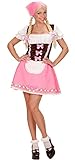 Damenkostüm Dirndl Kostüm: Kleid mit Petticoat, Halstuch