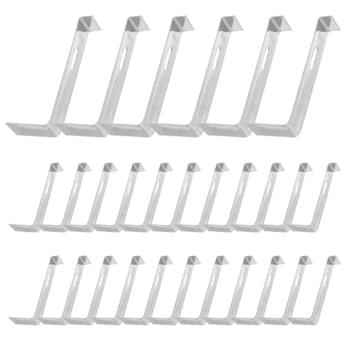 Holibanna 50�X�e�����X���������Œ�? ����~�ߑό󐫃N���b�v ���͌Œ�t�b�N �A���J�[�o�b�N���t �����H���p �ϐ�X�h�~ �ݒu�p�z�[���p