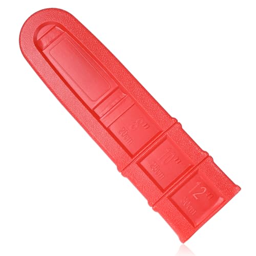 Chainsaw Chain Cover for 8-10-11 inch Chainsaw Bars, Universal Chainsaw Bar Scabbard Cover Red Chainsaw Storage Guide Plate Cover Chainsaw Blade Guard Case Protective Chainsaw Chain Case
