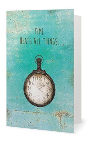 Smiling Wisdom - Sympathy Empathy Consoling Greeting Card And Embracing Scarf Gift Set - Women (Time Takes Time) #TOP2