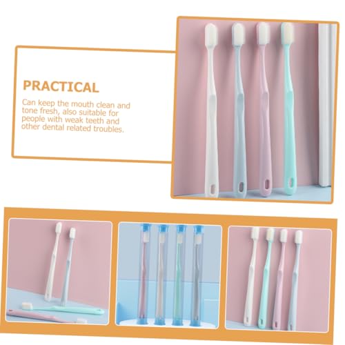FOMIYES 4 Stück Teiliges Erwachsenen zahnbürsten Reiseetui Weiche Borsten für Sanfte Reinigung Hygienisch Tragbar für Unterwegs Schwangerschaft und Tägliche Mundpflege – Bild 7