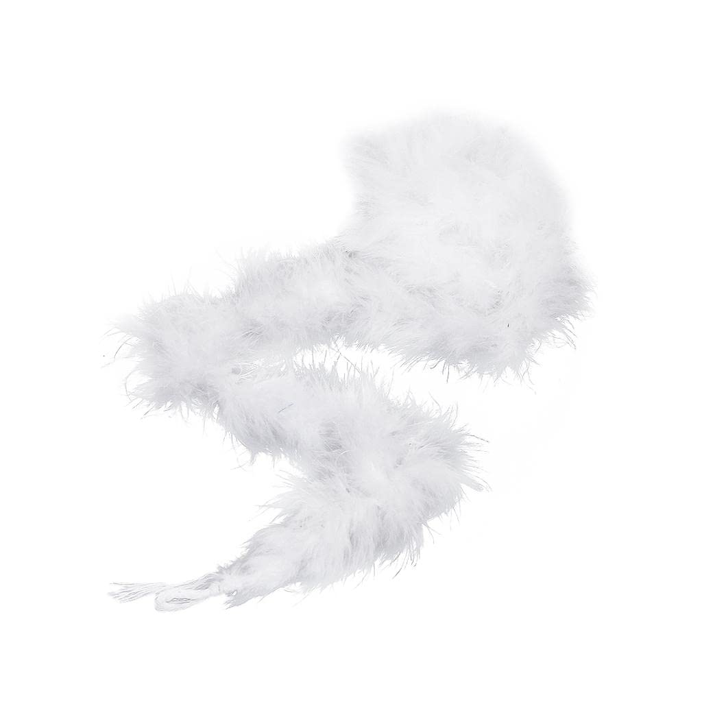 MYADDICTION 79'' Marabou Feather Boa Diva Night Party Wedding Gift Bouquet Decor White Crafts | Multi-Purpose Craft Supplies | Crafting Pieces | Feathers