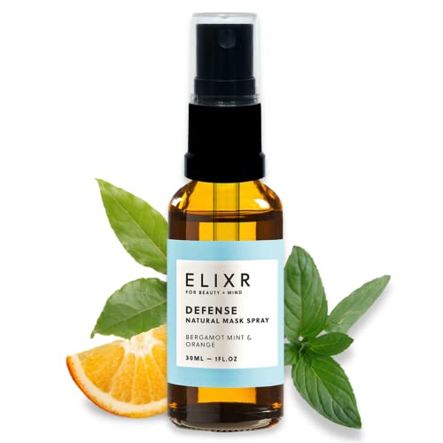 ELIXR Natural Defense Spray masque 30 ml I menthe bergamote orange I avec huiles essentielles 100 % naturelles I Spray de parfum d'ambiance naturel Cover