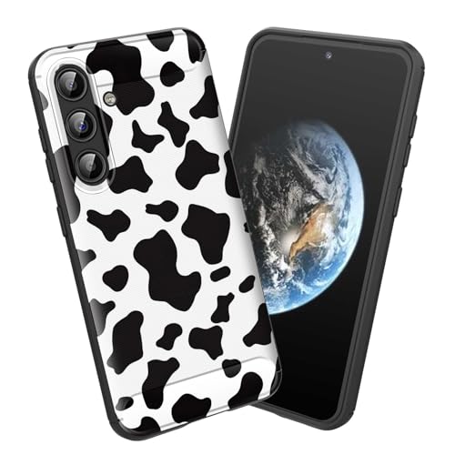 smauncucn for Galaxy S25 FE Case,Soft TPU Slim Fashion Anti-Fingerprint Non-Slip Protective Phone Case Cover for Samsung Galaxy S25 FE 6.7 inch 2025,Cow Print