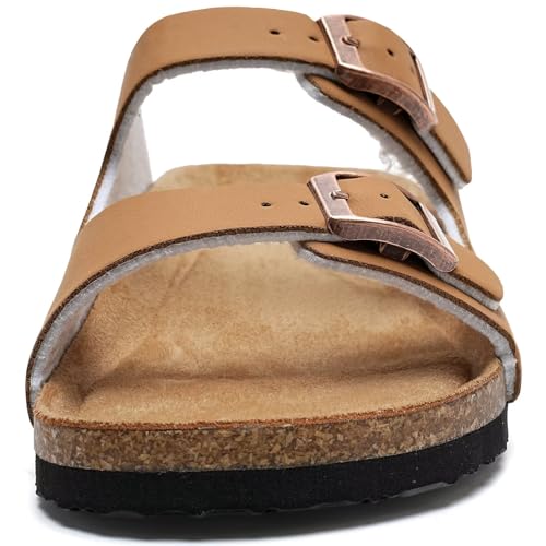 Image of Torotto Kids Sandals Boys Girls Slide Summer Non-slip Cork Glitter Toddler Slippers with Adjustable Straps for Indoor & Outdoor