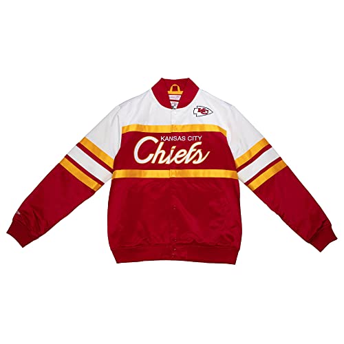 Veste Satin Kansas City Chiefs Mitchell & Ness Heavyweight Script pour homme